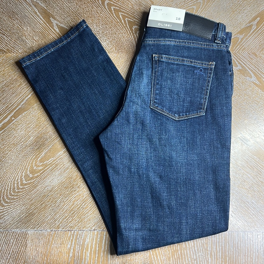 DL1961 Brady Slim Dark Denim Jean 18